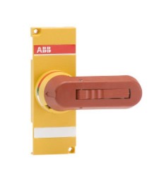 ABB Stotz-Kontakt OTVY250EK, прямая ручка красно-желтая 65 мм, включая маркировку вала и крышки Test-0 OFF-1 ON, 1SCA022772R7910
