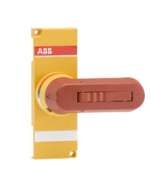 ABB Stotz-Kontakt OTVY250EK, прямая ручка красно-желтая 65 мм, включая маркировку вала и крышки Test-0 OFF-1 ON, 1SCA022772R7910