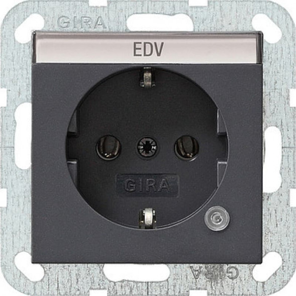 Gira 045228 System55 SCHUKO-розетка  16А, цвет:антрацит