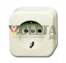 Busch-Jaeger 2300-01EAP-09-500 Duro2000 AP SCHUKO-розетка 16А, цвет: кремово-белый