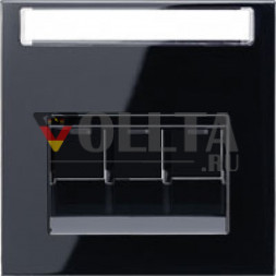 Jung LS969-3NAUASW LS990 телефонная розетка, крышка, цвет: черный