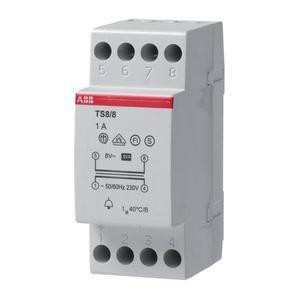 ABB Stotz-Kontakt TS 8/4-6-8SW, трансформатор звонка 230 В 8 ВА, 4-6-8 В, переключатель ВКЛ/ВЫКЛ, 2CSM081012R0811