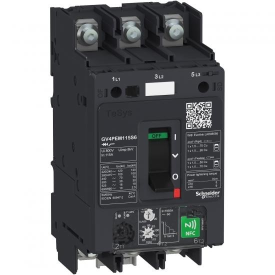 Schneider Electric GV4PEM80N6 TeSys 80A 3P 50kA NFC Multi. Защитный выключатель двигателя