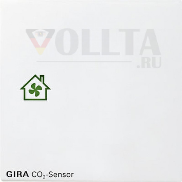 Gira 2381112 Ширококлавишный выключатель CO2-Sensor цвет:чисто белый, тон:глянец