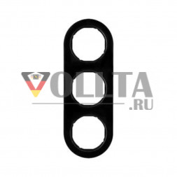 Berker 10132045 рамка,3 группы, цвет: черный, тон:глянец