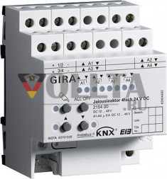 Gira 215400 актор для жалюзи четверная KNX