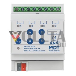 MDT AKS-0410.03 4-ходовой 4TE REG 10A 230VAC коммутационный привод