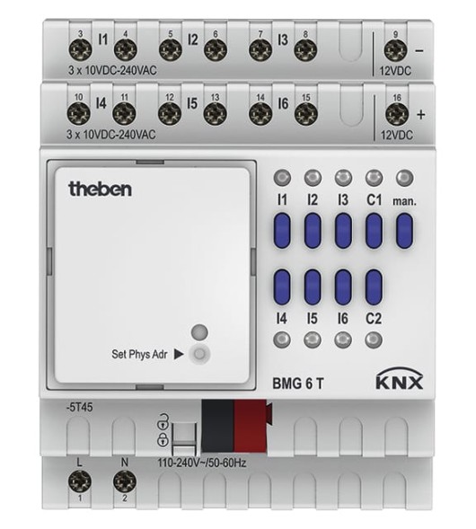 Базовый модуль Theben 4930230 MIX2 BMG 6 T KNX двоичный вход 6K.