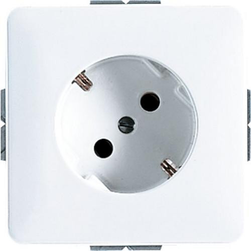 Jung CD521-45NWW розетка SCHUKO® 45°, 16 A 250 V ~, винтовые клеммы, без лапок, дюропласт, серия CD, альпийский белый