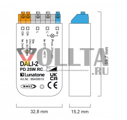 Lunatone 86458619 DALI Фазовый диммер 3-25W Фазовая секция контроль