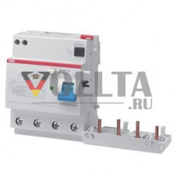 ABB Stotz-Kontakt DDA204 B-63/0.3 AP-R, DDA204 B APR 63/0.3 FI-Block для S204 4P, всетоковой датчик, 63A, 300mA, 2CSB204592R3630