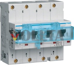 Переключатель Hager HTN650E SLS 3-полюсный+N E-50A DIN-рейка