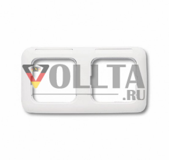 Busch-Jaeger 1732NS-214 Reflex SI, рамка двойная,  горизонтальная, цвет: альпийский белый 