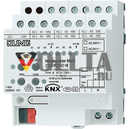 Jung 2336REGHZRHE KNX актуатор отопления 6-позиционный с контроллером