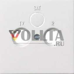 Gira 0869112 Ширококлавишный выключатель Антенная розетка крышка, цвет:чисто белый, тон:глянец