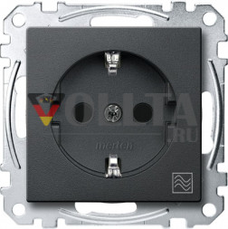 Schneider серия: Merten MEG2356-0414 System M SCHUKO-розетка 16А, c символом микроволновка цвет:антрацит, тон: матовый
