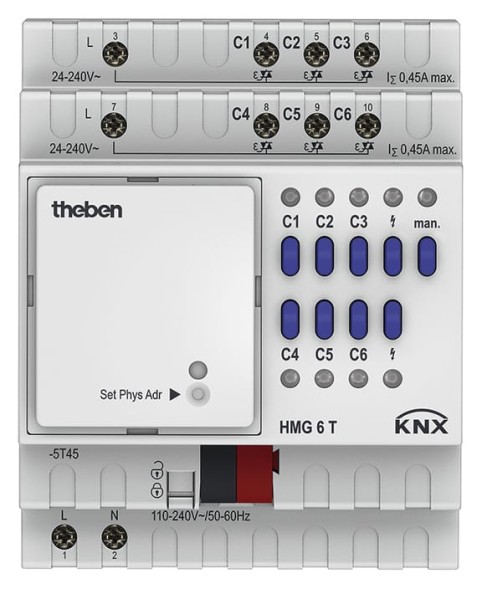 Theben 4930240 MIX2 базовый модуль HMG 6 T KNX актуатор отопления 6 каналов