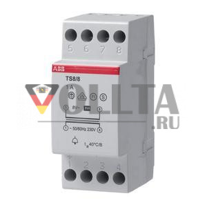 ABB Stotz-Kontakt TS 8/8SW, трансформатор звонка 230 В 8 ВА, 8 В, выключатель ВКЛ/ВЫКЛ, 2CSM081302R0811