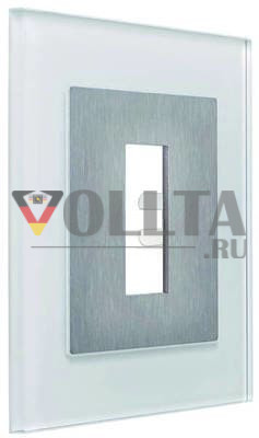 EKEY 101702 рамка для сканер отпечатка пальцев,скрытый монтаж, стеклянный белый,
