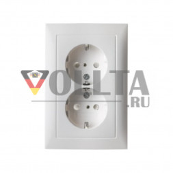 Berker 47299909 S1 SCHUKO-Двойная розетка, 16А, безопасная для тедей,цвет:полярная белизна, тон: матовый