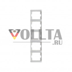 Berker 13530069 Arsys рамка пятерная вертикальная, цвет:полярная белизна, тон:глянец