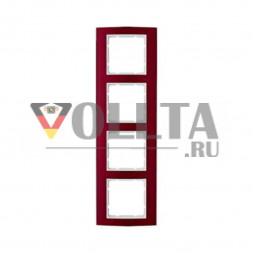 Berker 10143022 B3 рамка четверная цвет алюминевый цвет: красный,