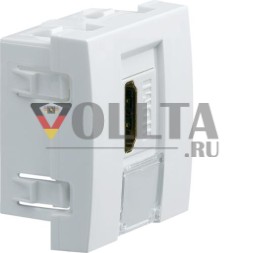 Разъем HDMI Hager WS263 патч/патч 45x45 мм