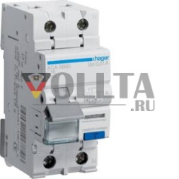 Переключатель Hager ACA566D FI/LS 1-полюсный+N 10kA C16A 0.01AA