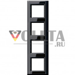 Jung A584SW A500 рамка четверная цвет: черный
