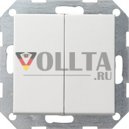 Gira 012803 System55 Клавишный переключатель 10А, переключатель/выключатель цвет:чисто белый, тон:глянец