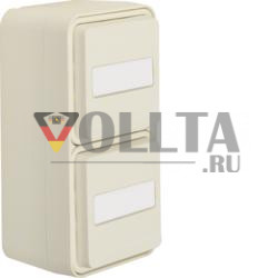 Berker 47703532 Розетка SCHUKO 2-позиционная вертикальная с откидной крышкой AP полярно-белый матовый Berker W.1