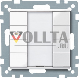 Merten 617419 System M KNX кнопка, клавиша plus четверная цвет:полярная белизна, тон:глянец