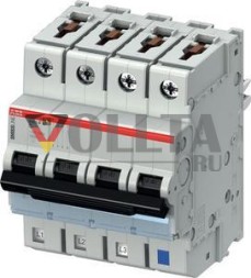 ABB Stotz-Kontakt S403M-C2NP, миниатюрный автоматический выключатель C, 2A, NP, 10kA, 4P, втычной, защищенный нейтральный проводник, 2CCS573103R8024