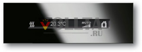 Верхняя планка Busch-Jaeger 6351/08-825 с информационным дисплеем, RTR, ИК-приемником и датчиком приближения, черное стекло Busch-priOn®