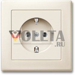 Schneider серия: Merten MEG2401-1544 M-Smart SCHUKO-розетка 16А, цвет: кремово-белый, тон: матовый