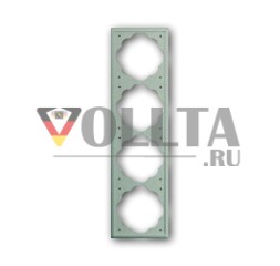 Busch-Jaeger 1724-79 рамка крышки, 4-сторонняя рамка цвета шампанского металлик