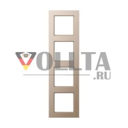 Рама Jung AC584CH 4-х сторонняя, вертикальный и горизонтальный монтаж, A CREATION, цвет шампанского