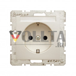 Berker 47498982 S1 SCHUKO-розетка 16А, безопасная для тедей,цвет: кремово-белый, тон:глянец