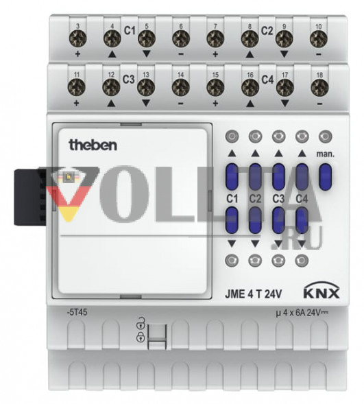 Модуль расширения Theben 4930265 MIX2 JME4T 24V KNX, 4-канальный привод жалюзи