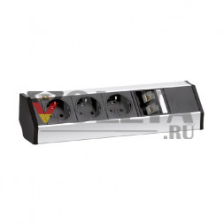 EVOline V-Dock DATA SMALL / 3 разъема питания / 2 разъема RJ45