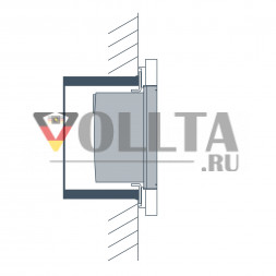 Elsner Cala KNX M2-T глубокий черный RAL9005 двойная кнопка