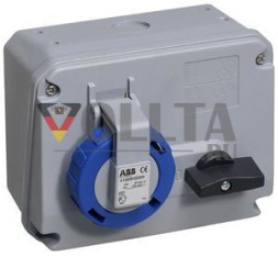 ABB Stotz-Kontakt 416MHS9W, розетка настенная переключаемая, 16 А 9 ч, IP67, 3P+N+E, 2CMA167820R1000