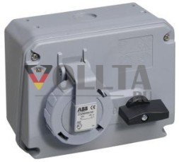 ABB Stotz-Kontakt 463MHS1W, розетка настенная переключаемая, 63 A 1h, IP67, 3P+N+E, 2CMA167909R1000
