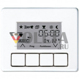 Jung SL5232TS3WW SL500 Реле времени универсальный, крышка, Цвет алюминевый цвет: альпийский белый