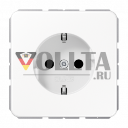 Розетка SCHUKO Jung CD1521WW, 16 А, 250 В ~, винтовые клеммы, дюропласт, серия CD, альпийский белый