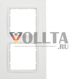 Berker 10126919 B7 рамка двойная,  цвет:полярная белизна, тон: матовый