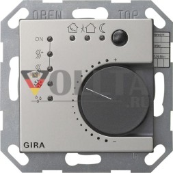 Gira 2100600 Контроллер непрерывного действия KNX 4-канальный System 55 нержавеющая сталь