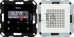 Gira 228027 System55 встроенный, внутренний-Radio RDS цвет:чисто белый, тон: матовый