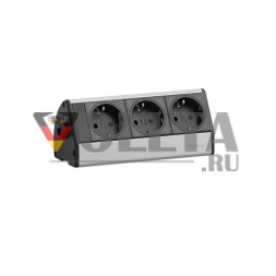 Док-станция EVOline SMALL / 3 блока питания / серебристый / кабель через боковую крышку