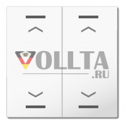 MDT BE-TAL55W202.A1 Light 55 2-х полосный глянцевый белый жалюзи KNX рокер